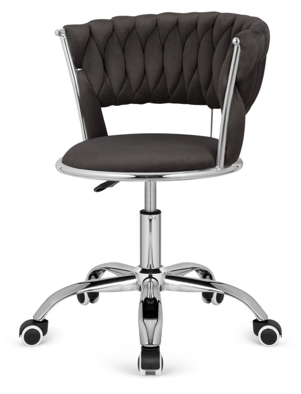 Krzeso obrotowe warkocz TRECCIA OFFICE BLACK VELVET II GATUNEK